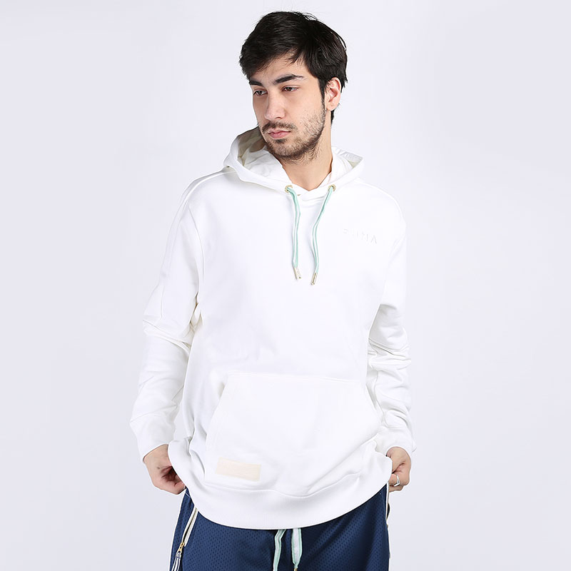 мужская белая толстовка PUMA Tear Drop Hoodie 59874301 - цена, описание, фото 1